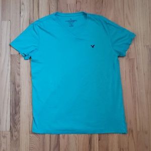 Men's American Eagle Turquoise V-Neck - Size L